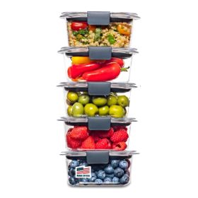 Tritan Food Storage Set of 5 Clear Containers, 1.3 Cup